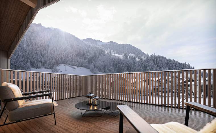 Visualisierung Terasse - Winter 2